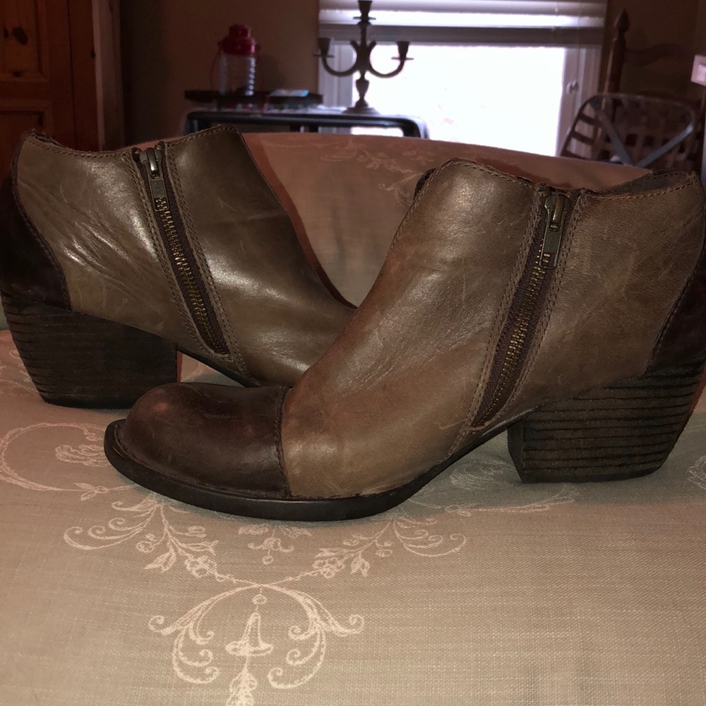 Born leather booties size 10
